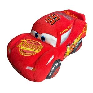 Disney Store Pixar Cars 12in Lightning McQueen Plush Pillow Stuffed Toy Red